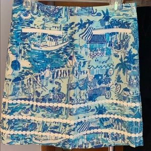 Women’s Lilly Pulitzer Seaside Scene Skirt, Size 4